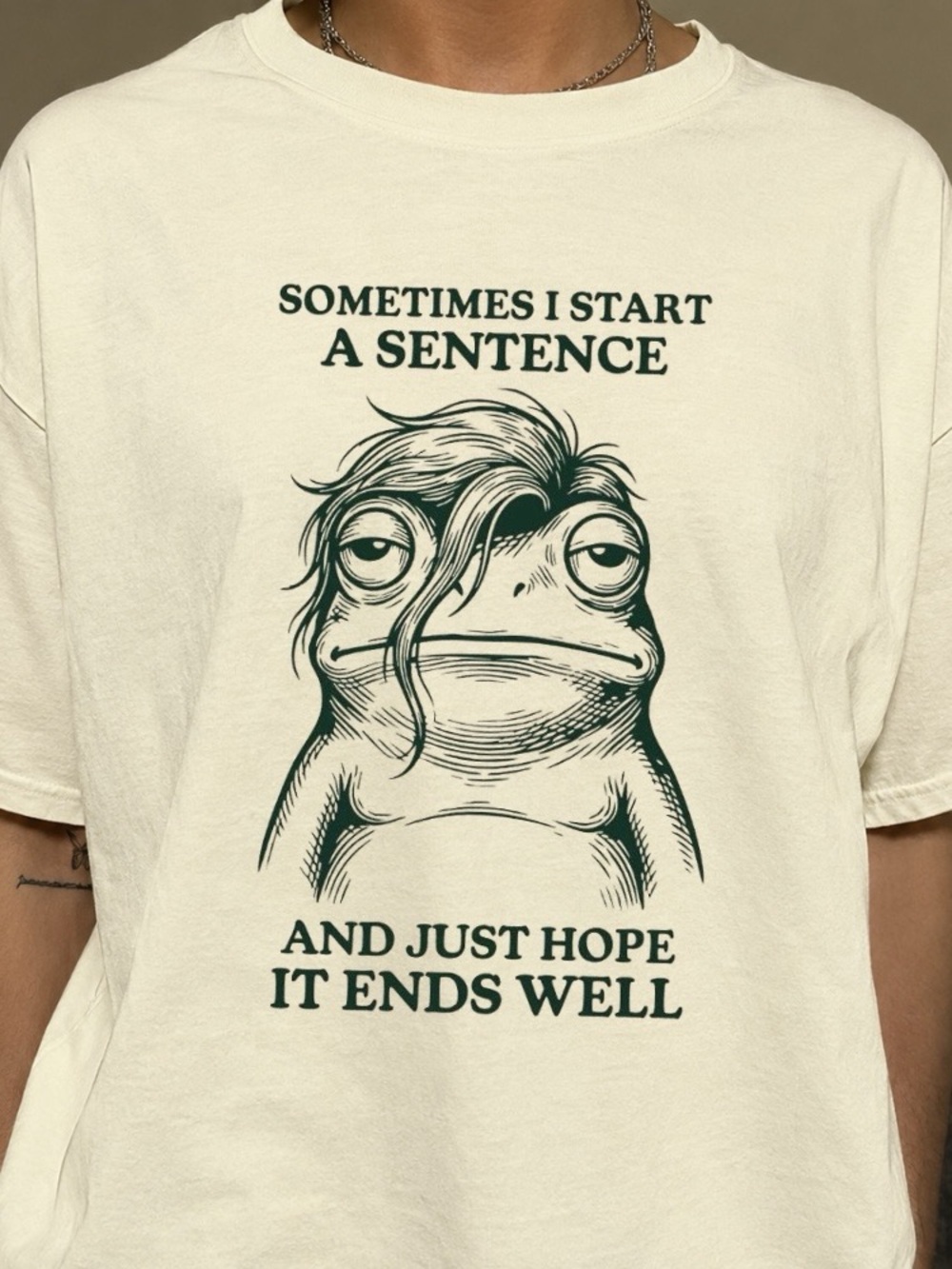 Funny Frog Meme Mental Health Graphic Short Sleeve Tee